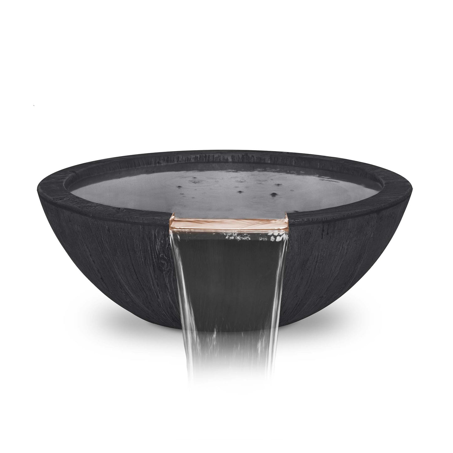 The Outdoor Plus Sedona Water Bowl – GFRC Wood Grain OPT-27RWGWO-EBN