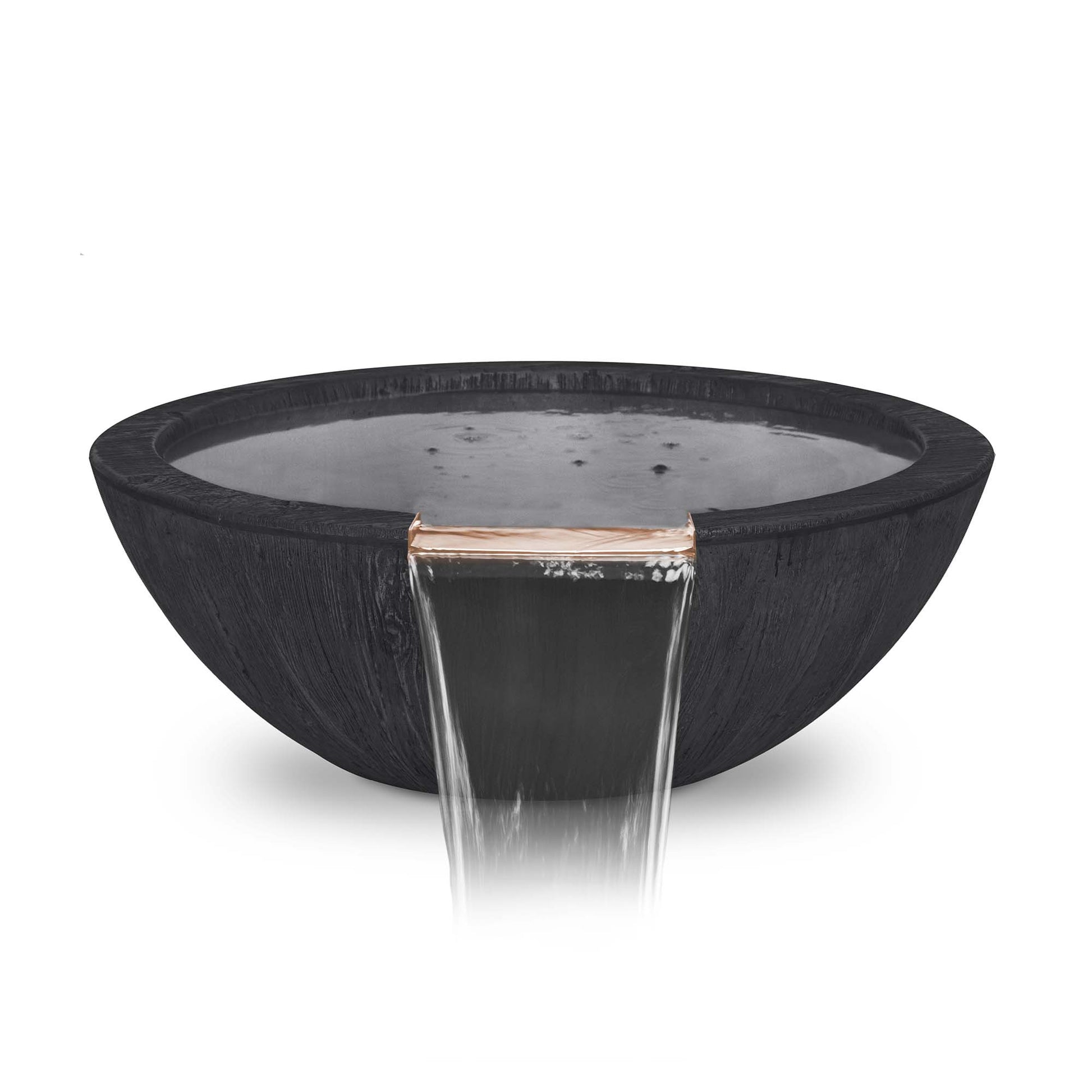 The Outdoor Plus Sedona Water Bowl – GFRC Wood Grain OPT-27RWGWO-EBN