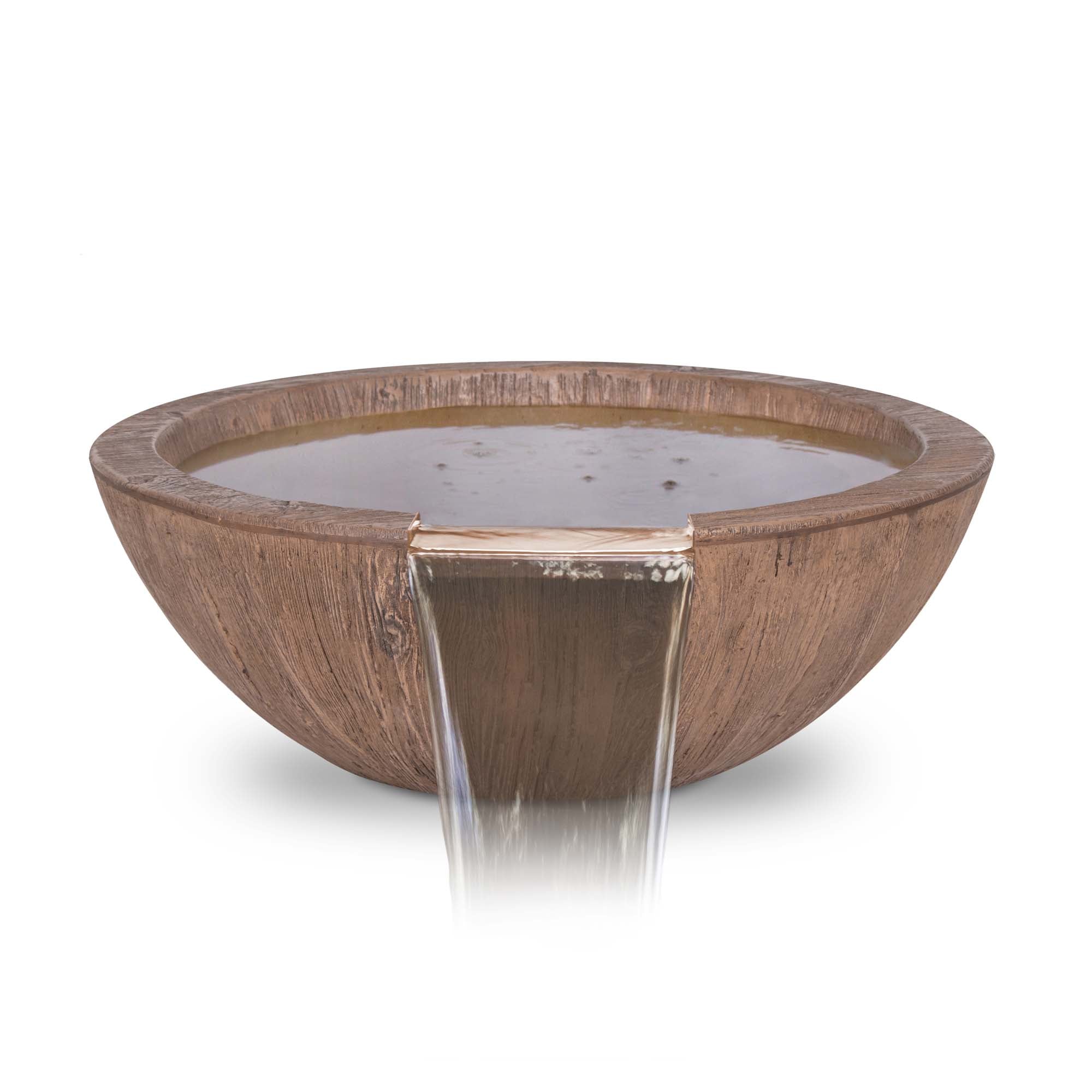 The Outdoor Plus Sedona Water Bowl – GFRC Wood Grain OPT-27RWGWO-OAK