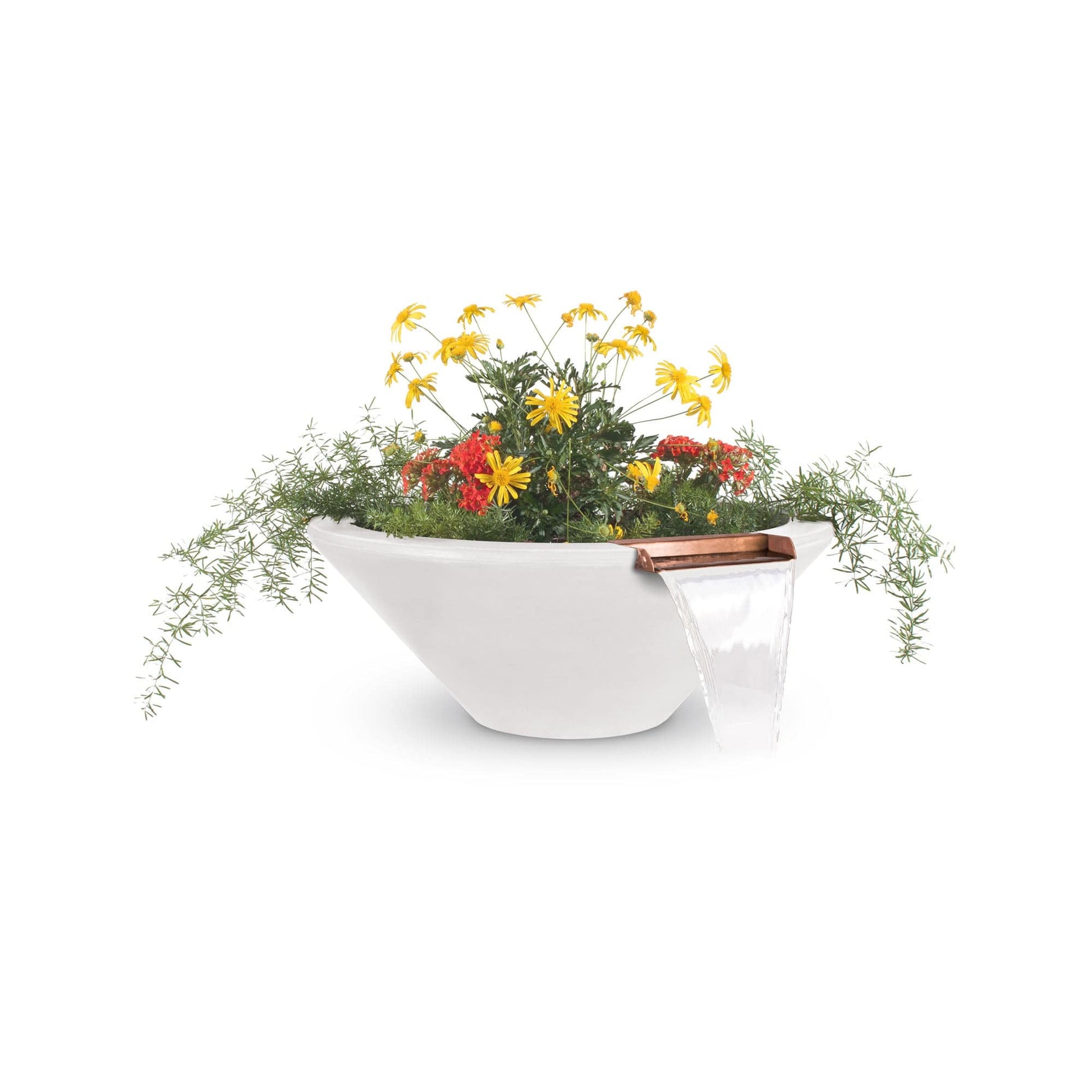 The Outdoor Plus Outdoor Fountains The Outdoor Plus Cazo Planter & Water Bowl in GFRC Concrete
