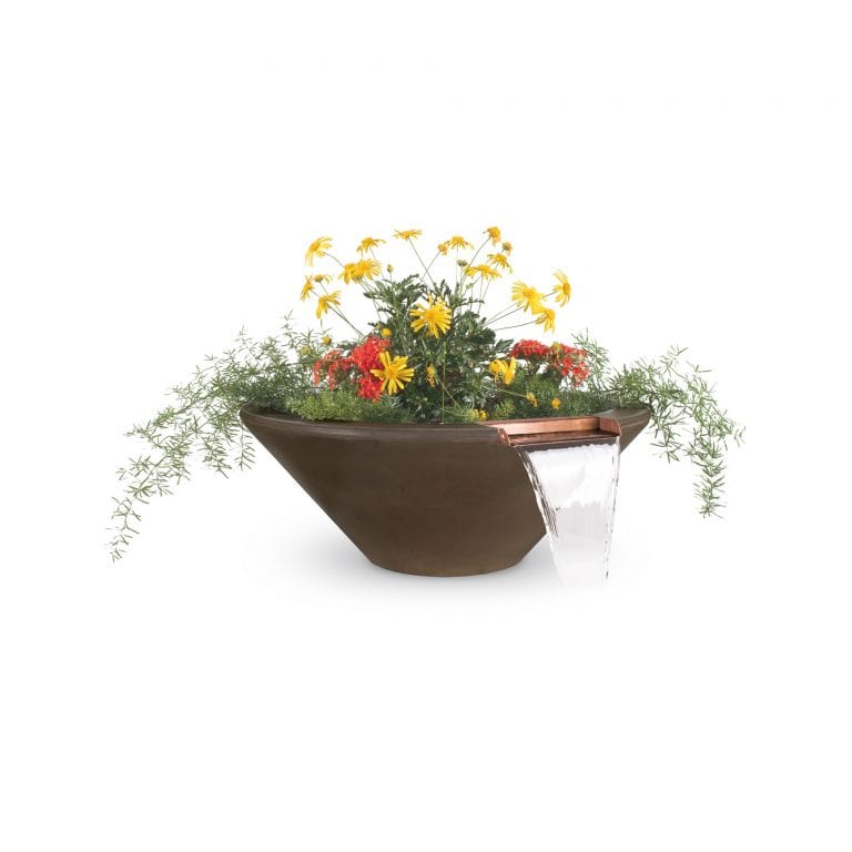 The Outdoor Plus Outdoor Fountains The Outdoor Plus Cazo Planter & Water Bowl in GFRC Concrete