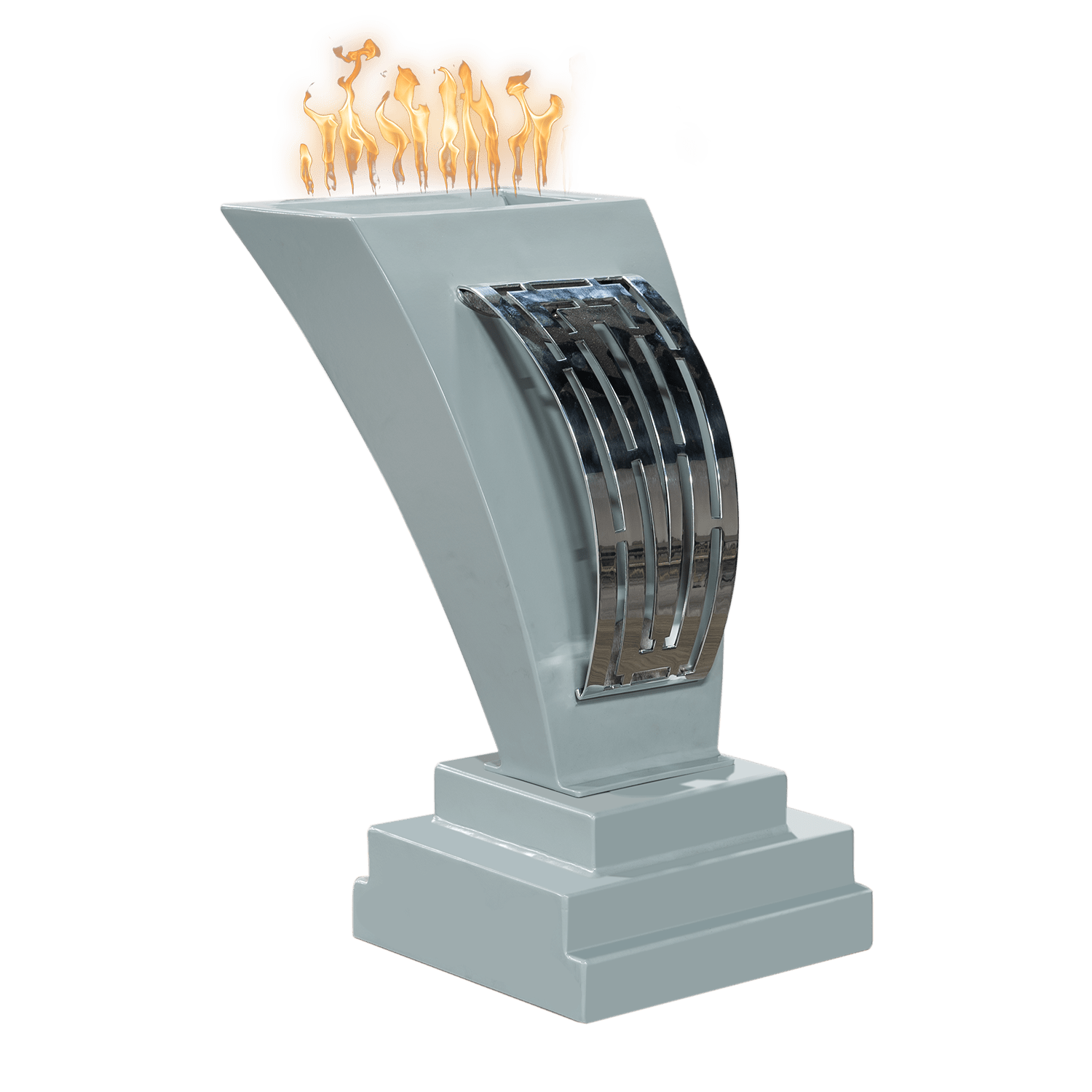 The Outdoor Plus Outdoor Fountains The Outdoor Plus Designer Series Feature 10 Fire Pillar in Powder Coated Metal
