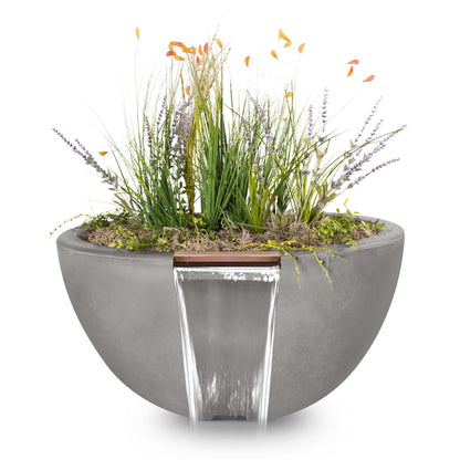The Outdoor Plus Outdoor Fountains The Outdoor Plus Luna Planter & Water Bowl in GFRC Concrete