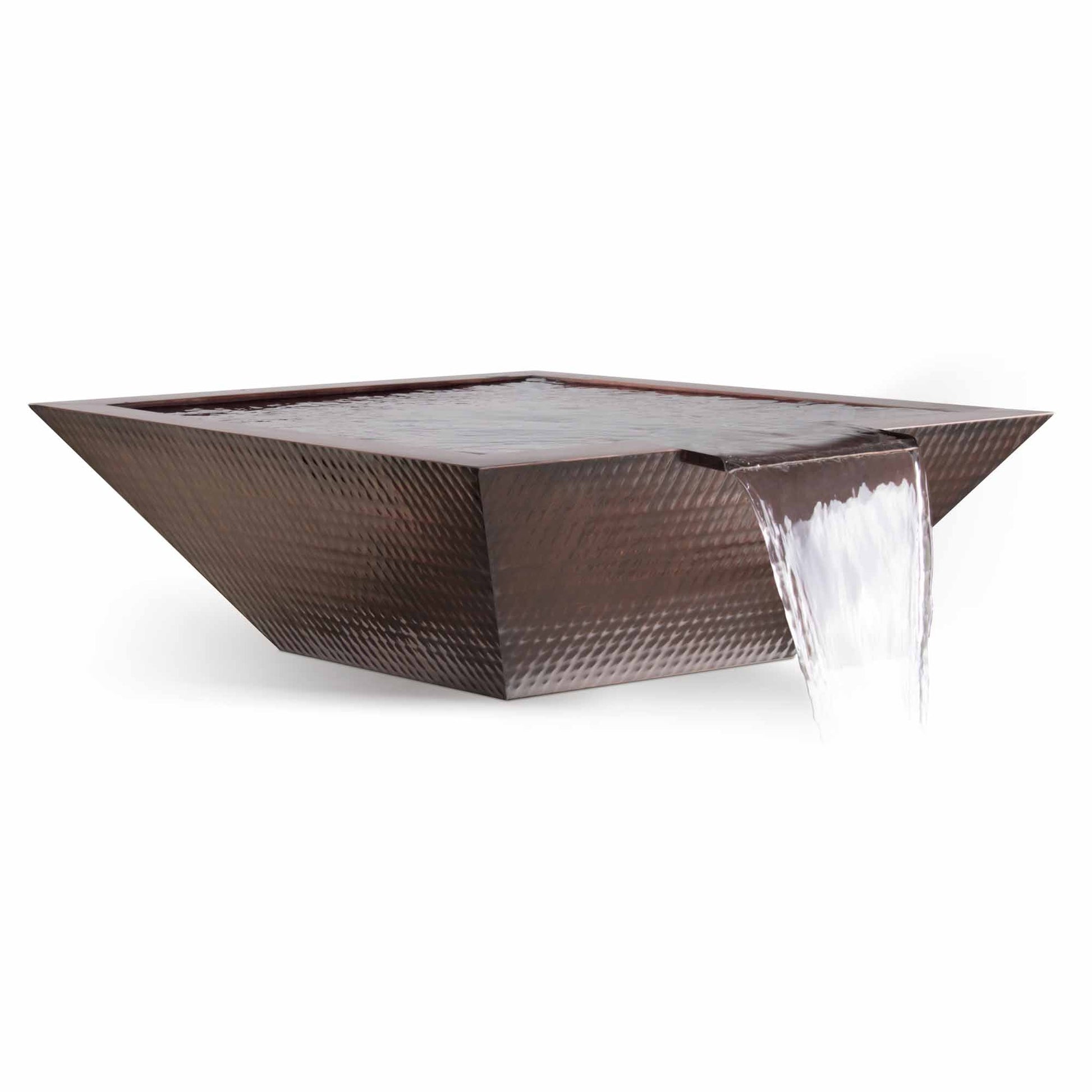 The Outdoor Plus Outdoor Fountains The Outdoor Plus Maya Water Bowl in Hammered Patina Copper