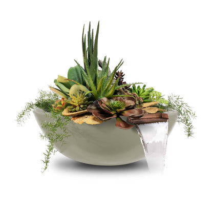 The Outdoor Plus Outdoor Fountains The Outdoor Plus Sedona Planter & Water Bowl in GFRC Concrete