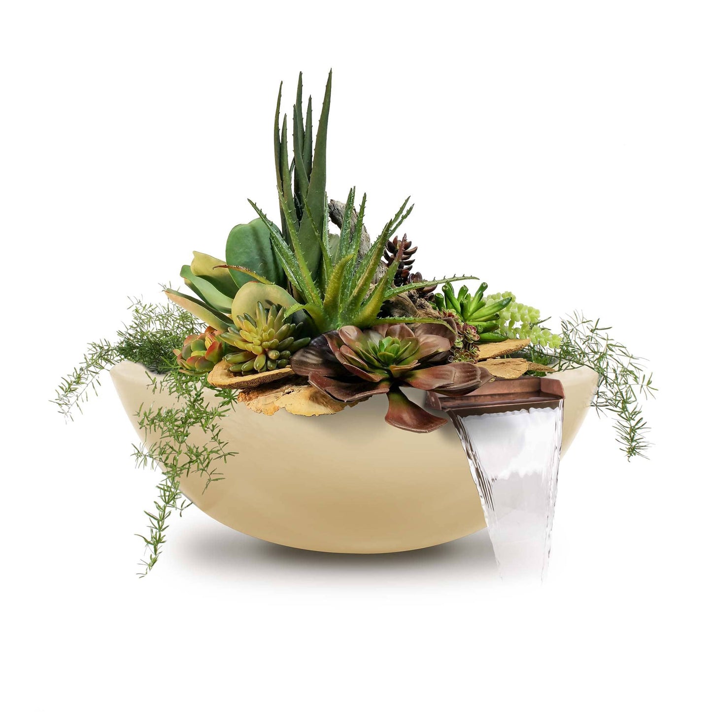 The Outdoor Plus Outdoor Fountains The Outdoor Plus Sedona Planter & Water Bowl in GFRC Concrete