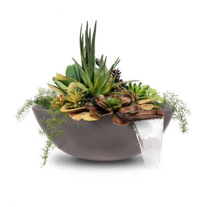The Outdoor Plus Outdoor Fountains The Outdoor Plus Sedona Planter & Water Bowl in GFRC Concrete