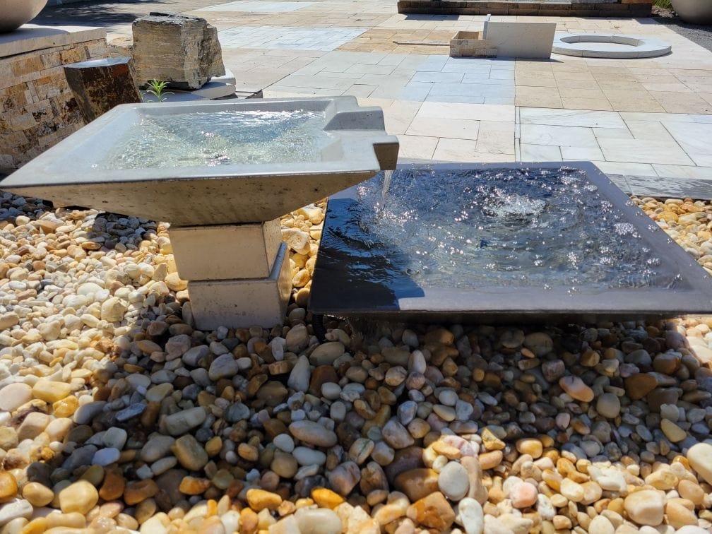 Travertine & More Bown Fountain Kits Travertine & More TessaRai Double Bowl Fountain Kit