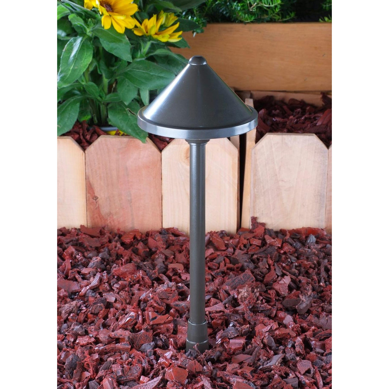 Yard Bright Elite Bronze Path Light with 6" Diameter Hood GBT7208
