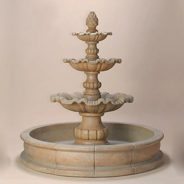 Giannini Garden Garda Three Tier Outdoor Pond Fountain 1174