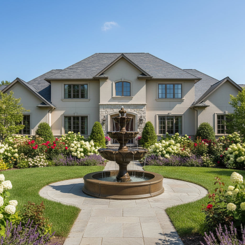 Giannini Garden Gardenia Three Tier Outdoor Water Fountain with Easy Pond 1807