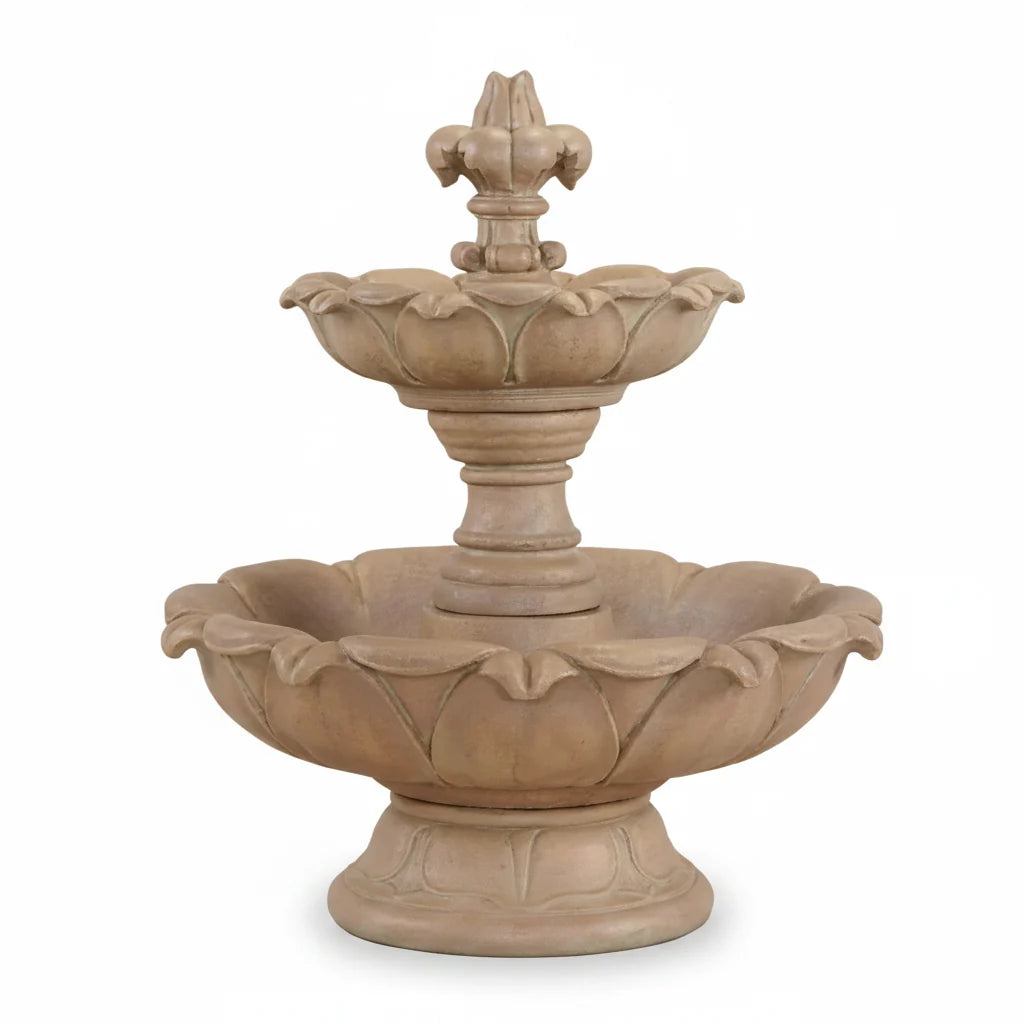 Giannini Garden Gardenia Short Two Tier Outdoor Water Fountain 1232