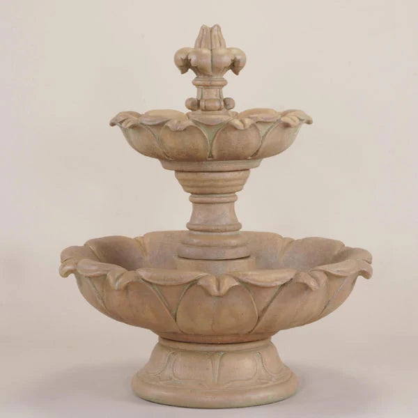 Giannini Garden Gardenia Short Two Tier Outdoor Water Fountain 1232