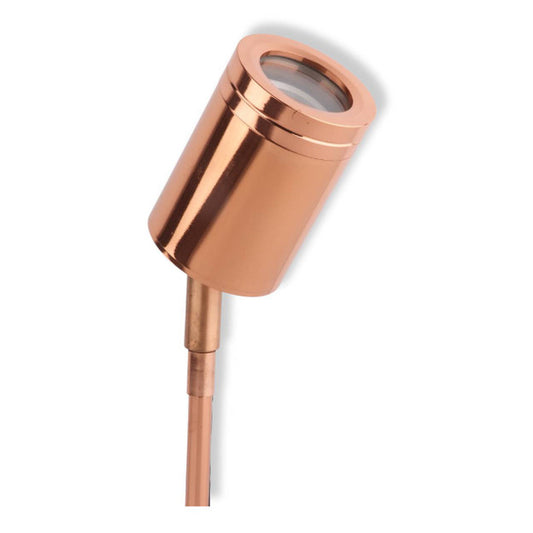 Yard Bright Polished Copper Outdoor Spotlight