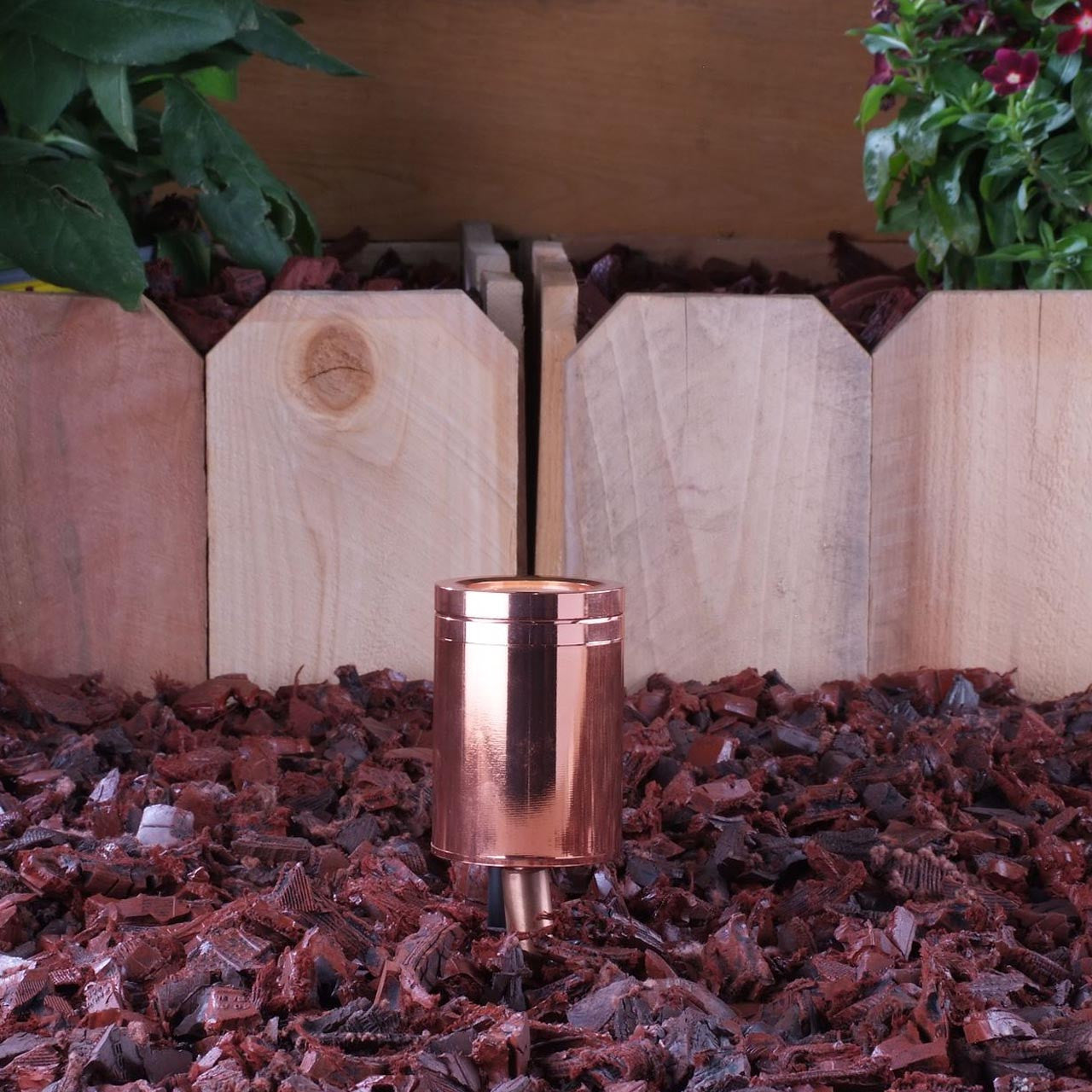 Yard Bright Polished Copper Outdoor Spotlight