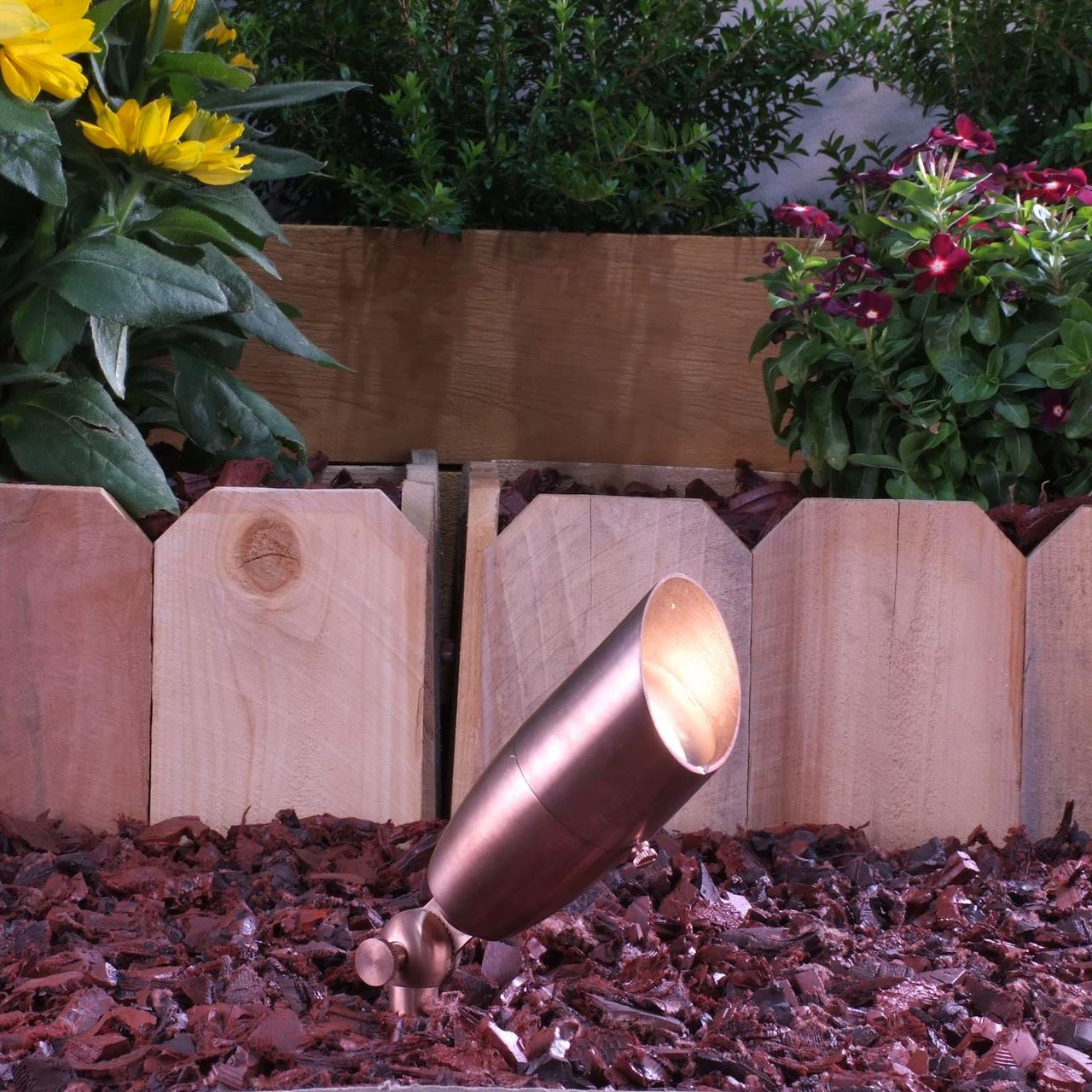 Yard Bright Premium MR16 Copper Spot Light In Raw Copper