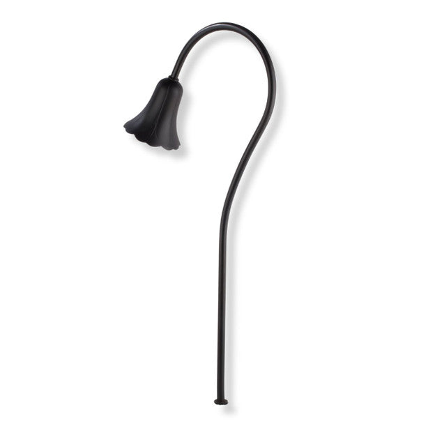 Yard Bright Black Brass Tulip Light