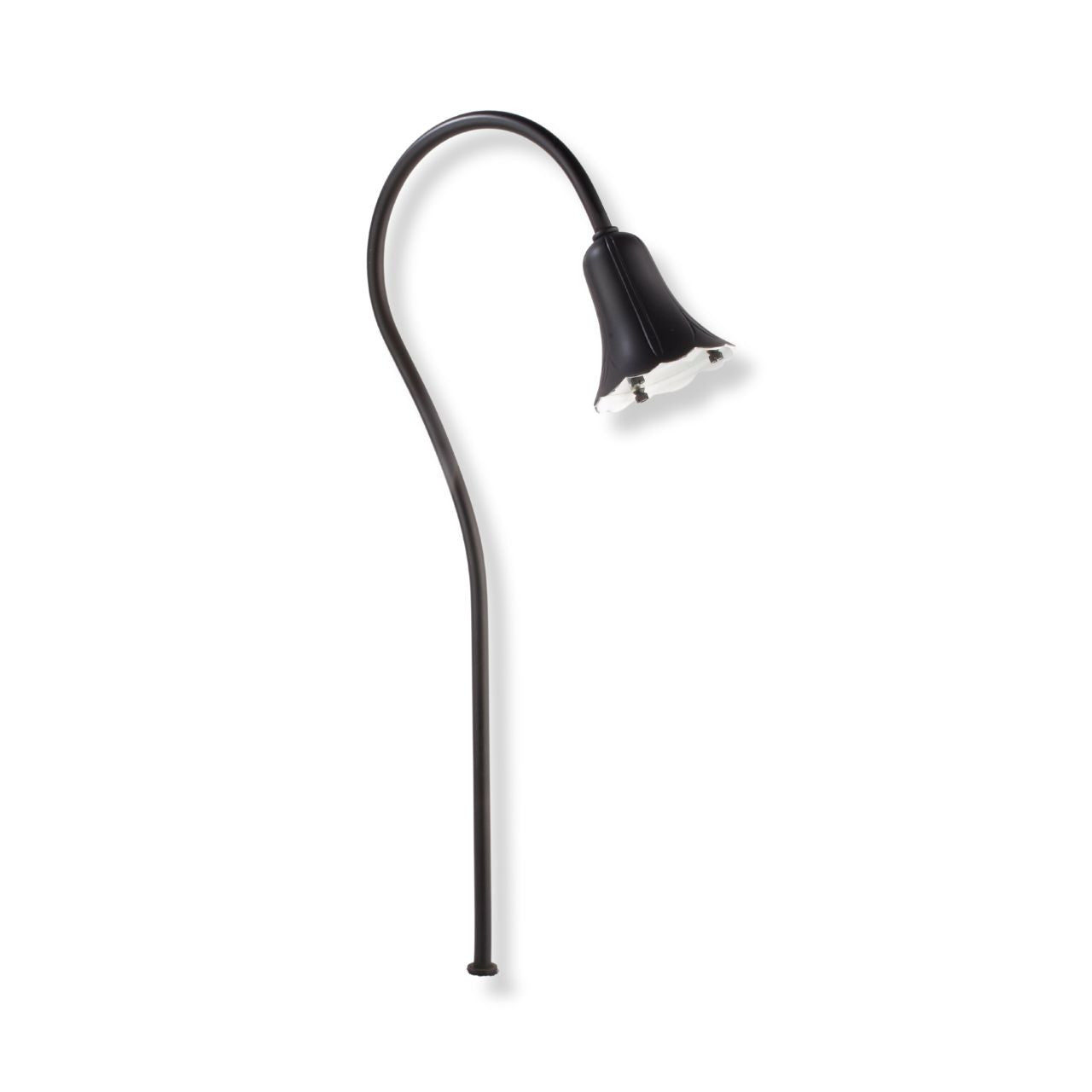 Yard Bright Black Brass Tulip Light