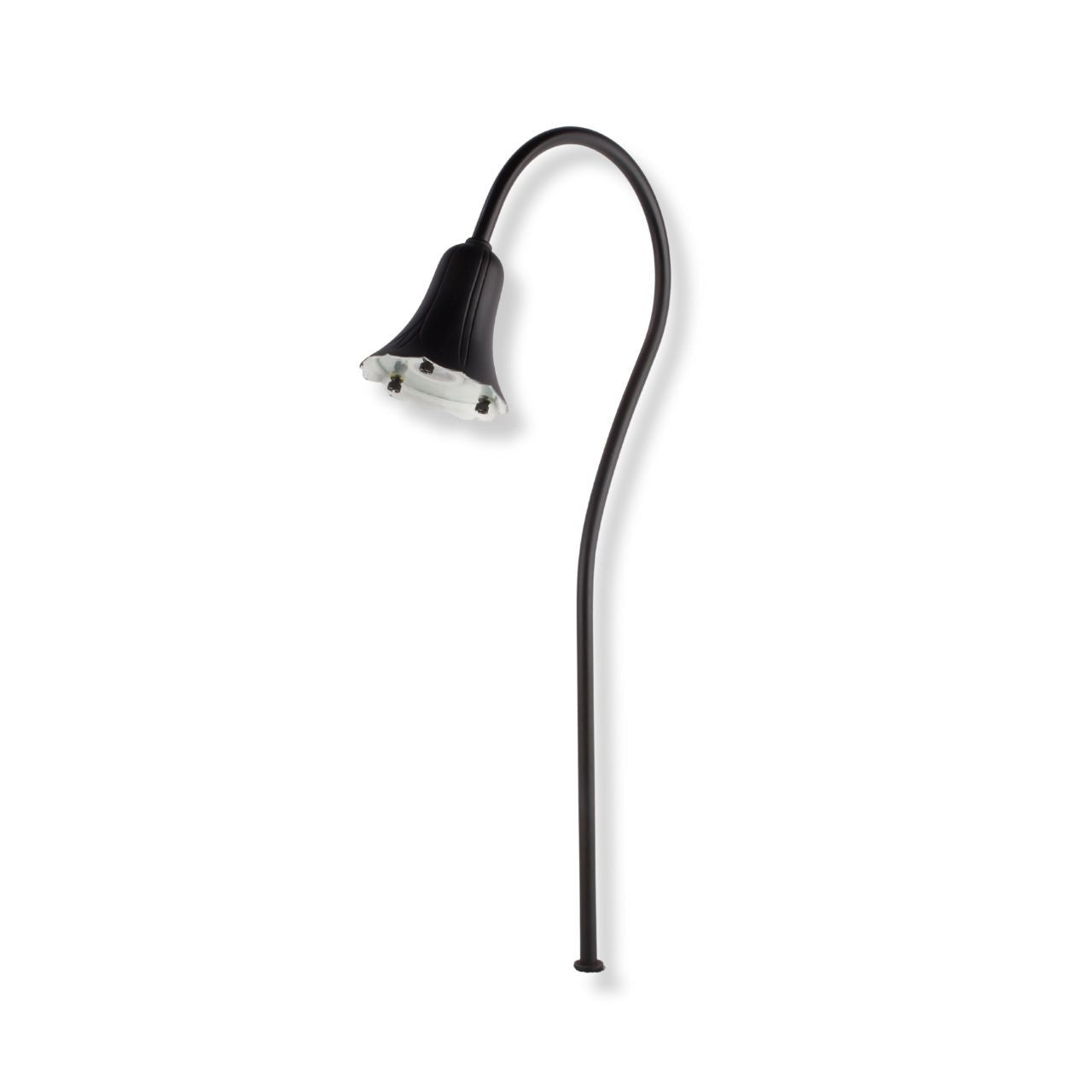 Yard Bright Black Brass Tulip Light