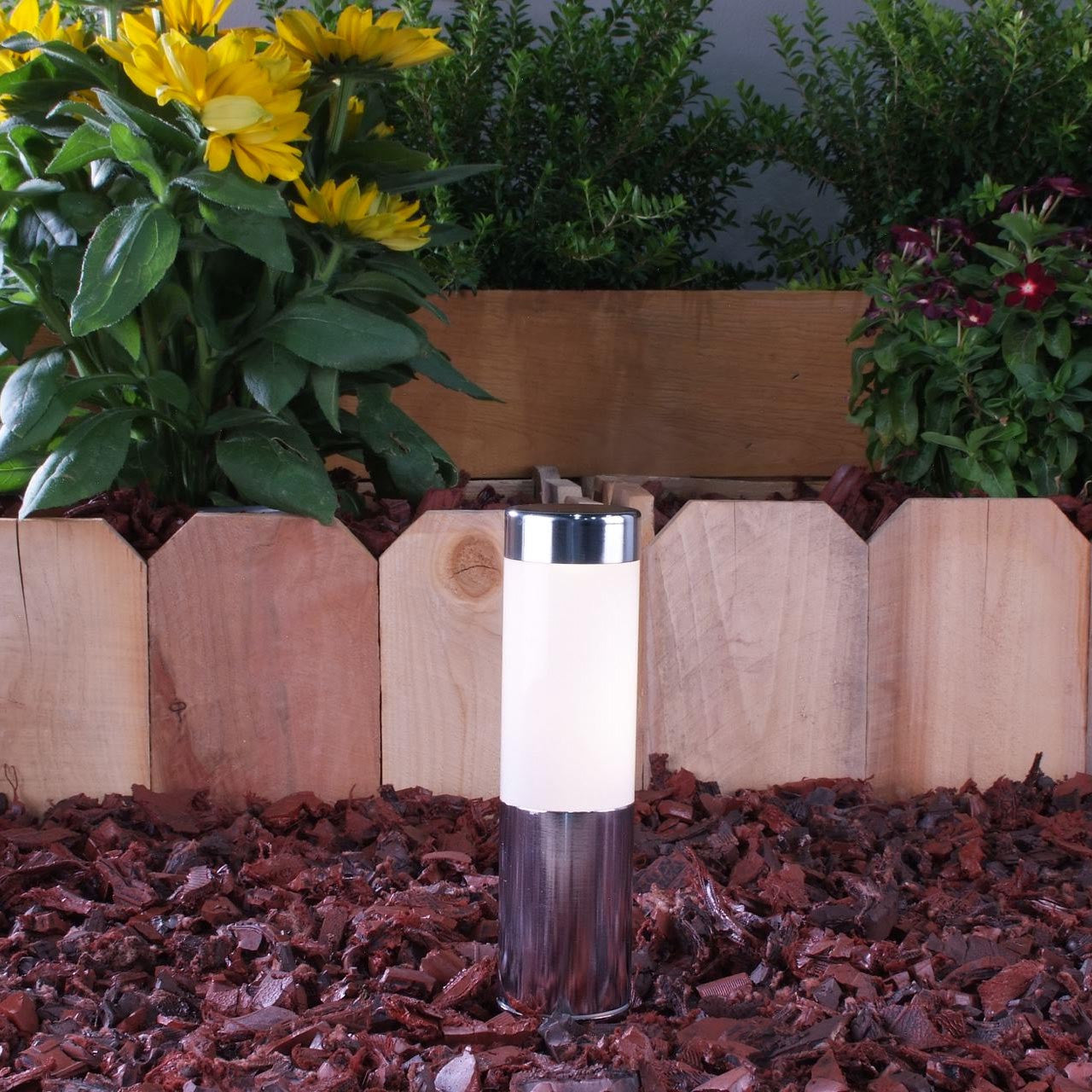 Yard Bright LED Polished Stainless Steel Bollard Light