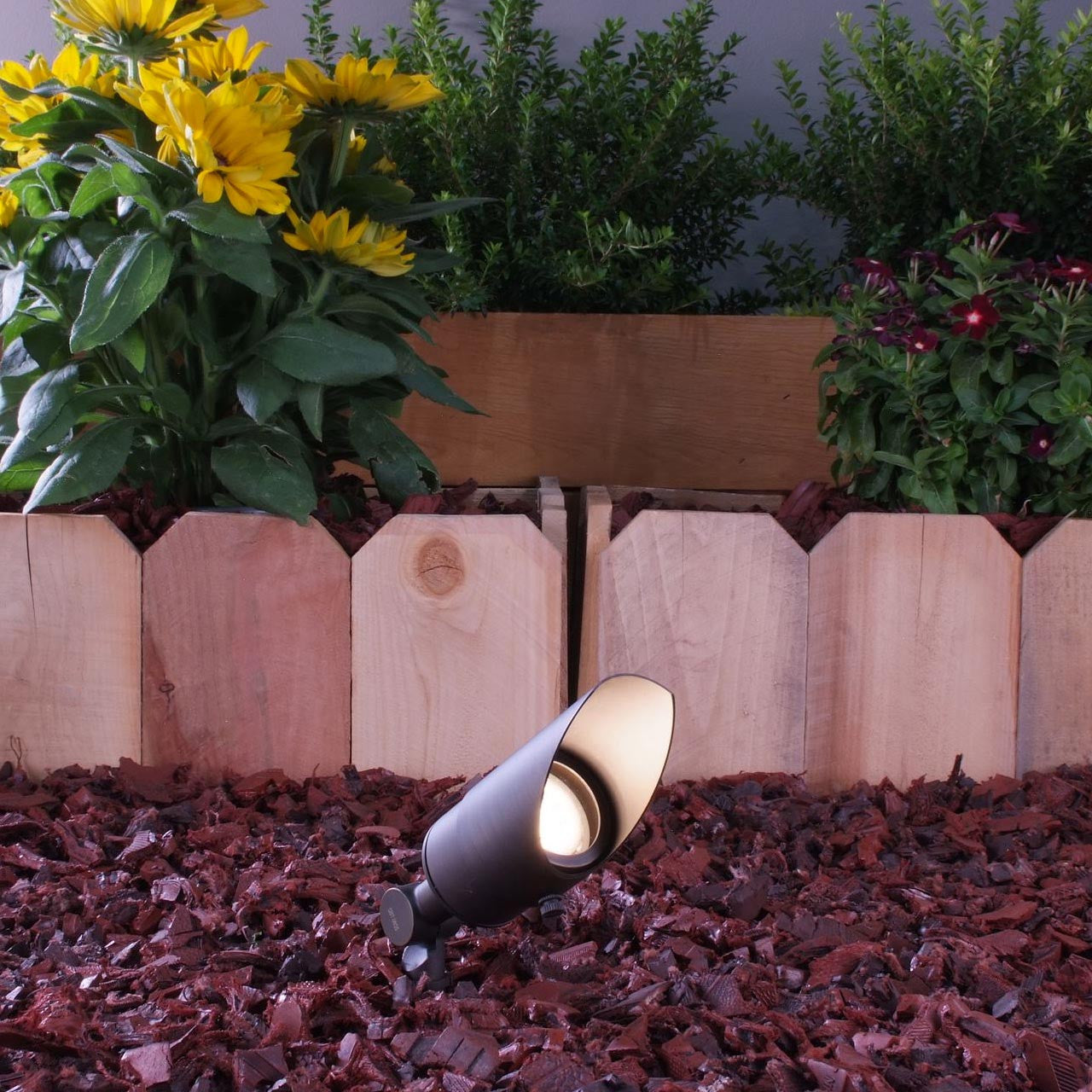 Yard Bright Bronze MR16 Spot Light With 3.95" Adjustable Glare Shield