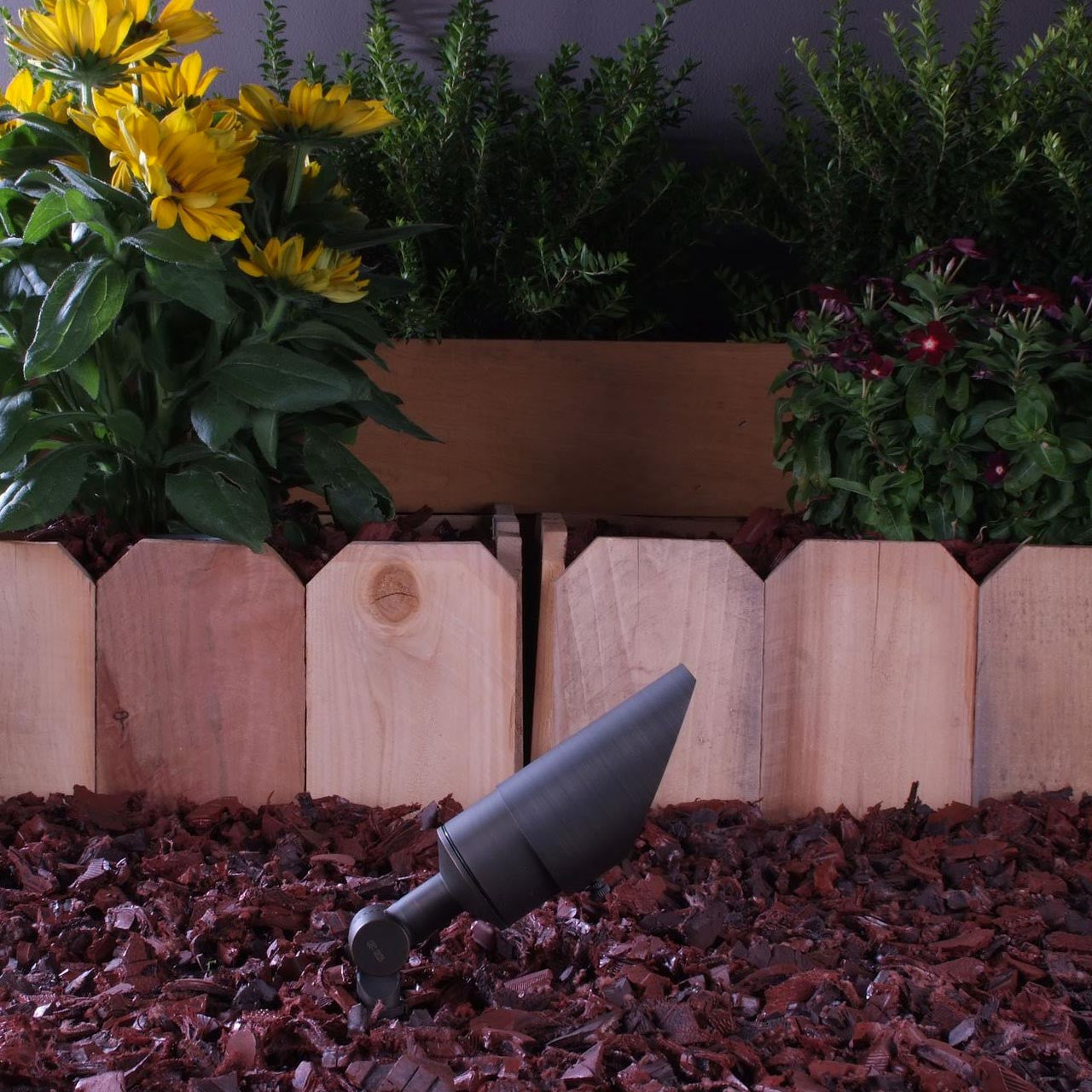 Yard Bright Bronze MR16 Spot Light With 3.95" Adjustable Glare Shield