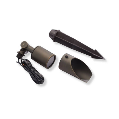 Yard Bright Bronze MR16 Spot Light With 3.95" Adjustable Glare Shield