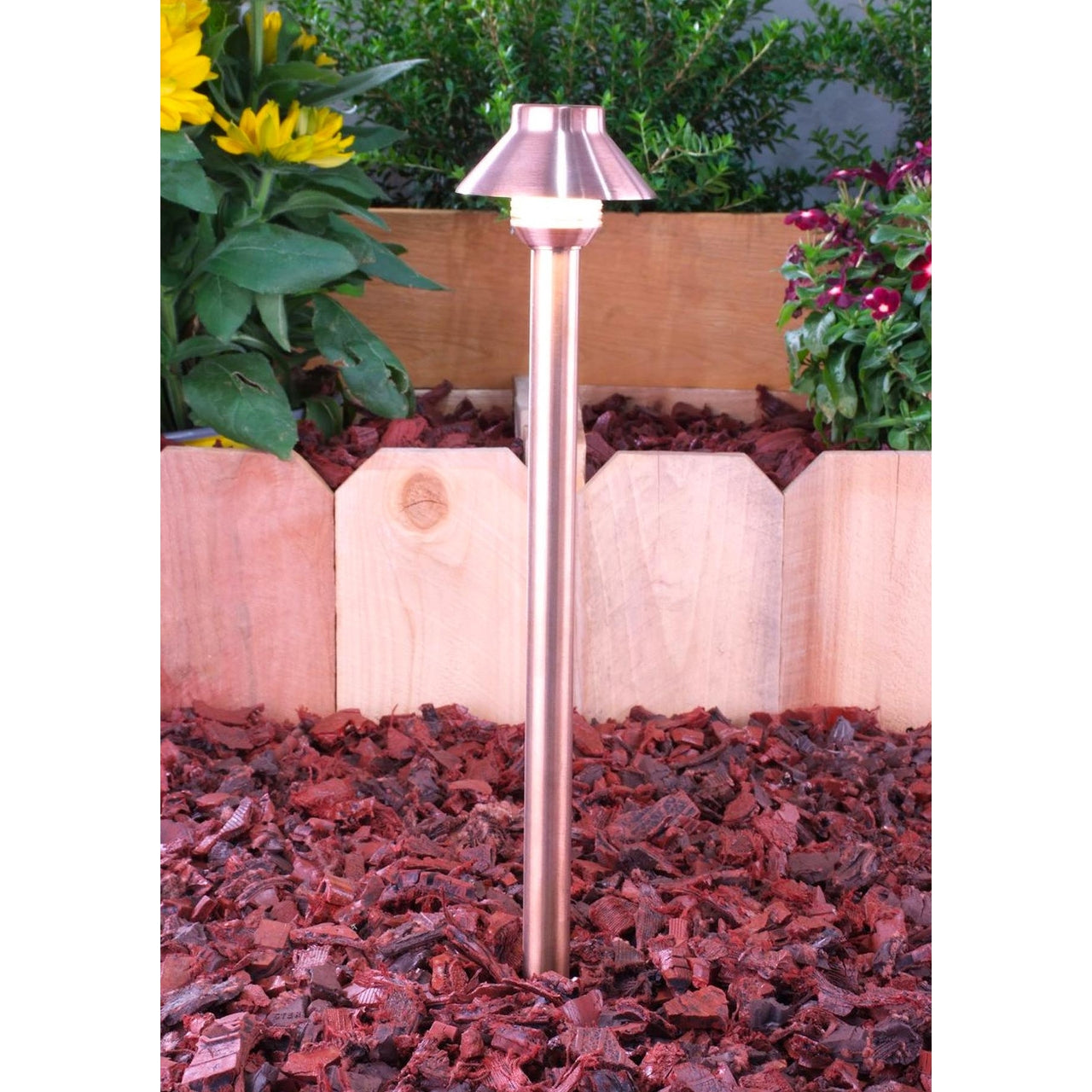 Yard Bright Premium Copper Slim Area Light In Raw Copper