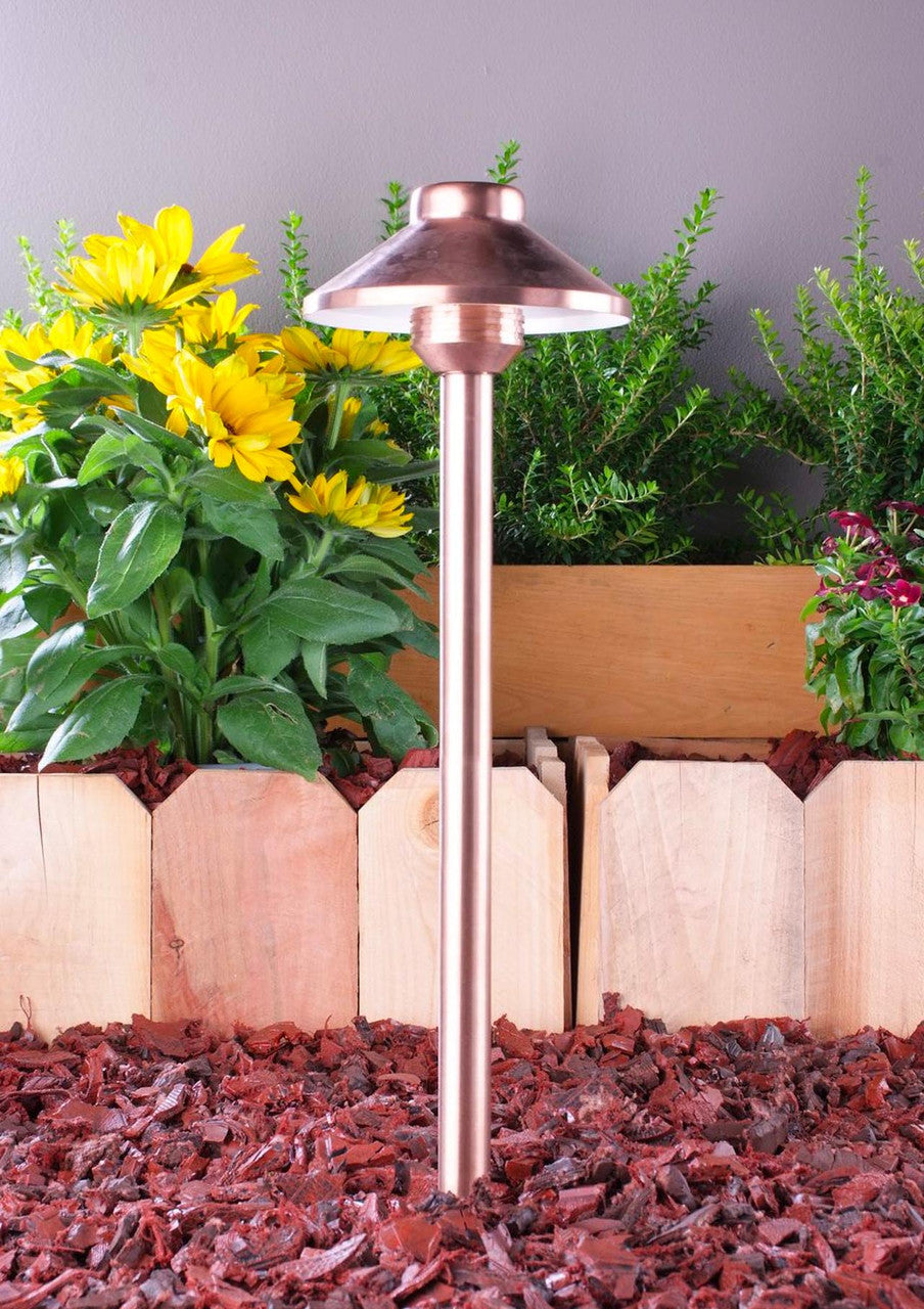 Yard Bright Premium Copper Area Light In Raw Copper