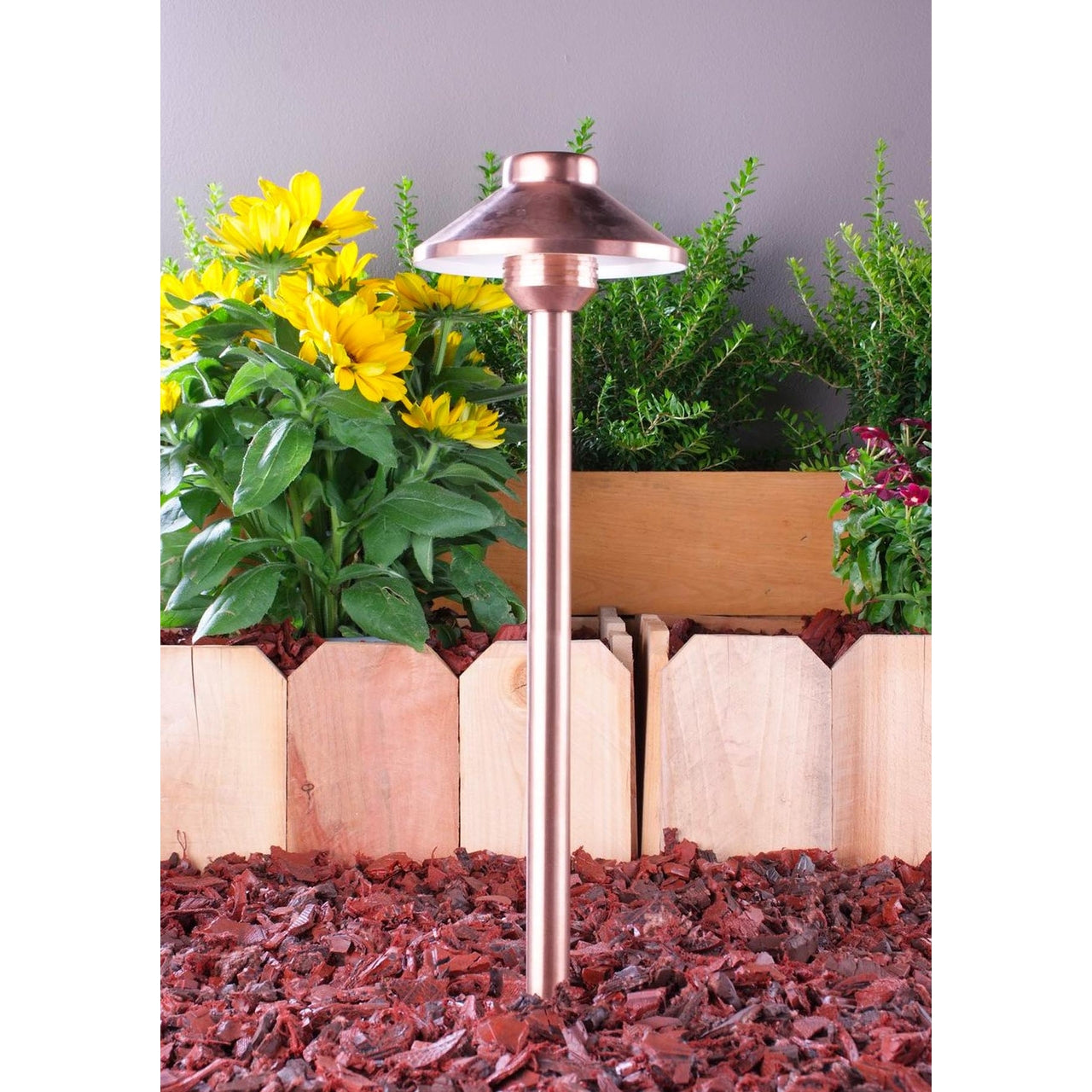Yard Bright Premium Copper Area Light In Raw Copper