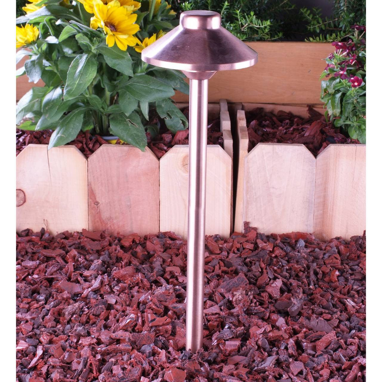 Yard Bright Premium Copper Area Light In Raw Copper