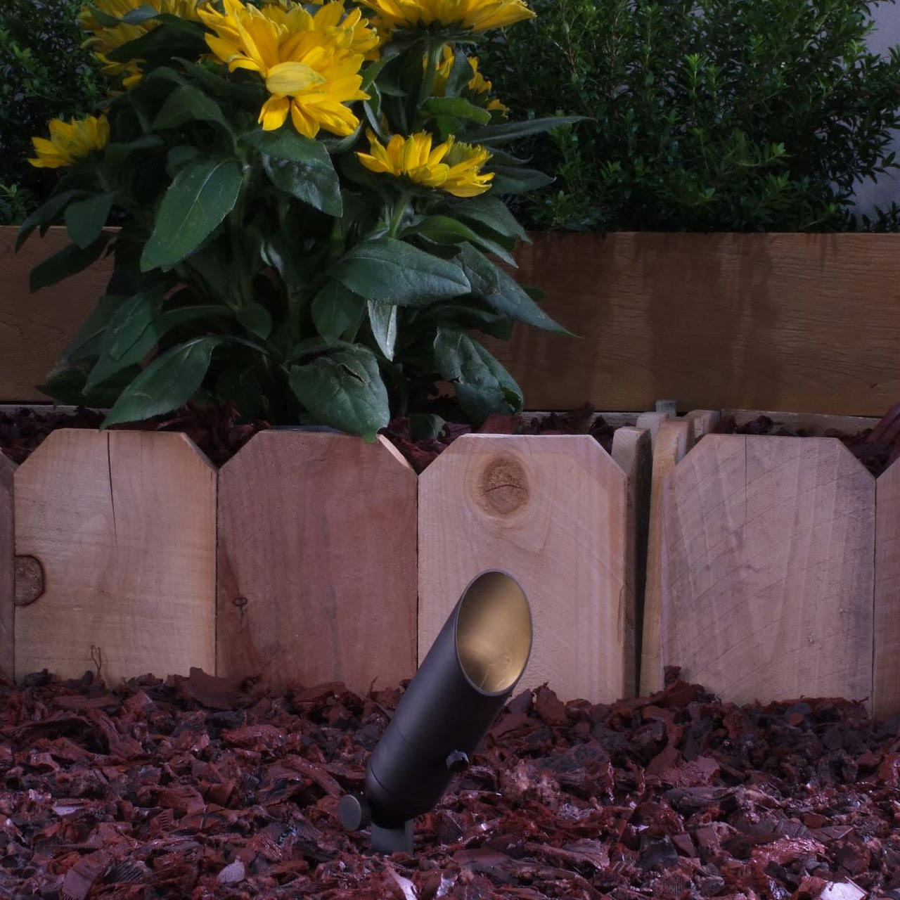 Yard Bright Bronze MR11 Spot Light With 3.5" Adjustable Glare Shield
