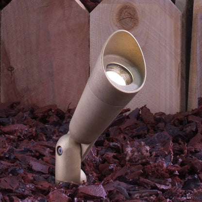 Yard Bright Elite Series Heavy Cast Brass MR11 Spot Light With Angled Hood