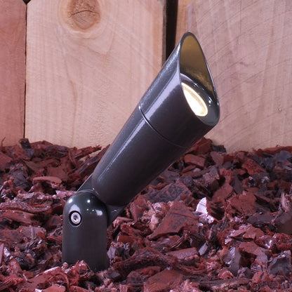 Yard Bright Elite Series Bronze Finish Heavy Cast Brass MR11 Spot With Angled Hood