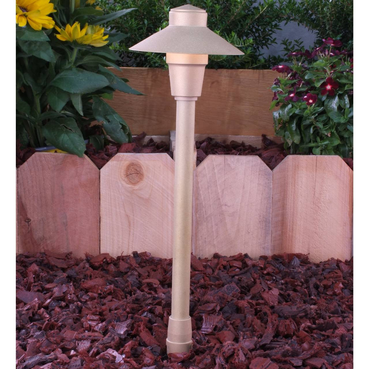 Yard Bright Elite Series Cast Brass Path Light 5" Diameter Hood