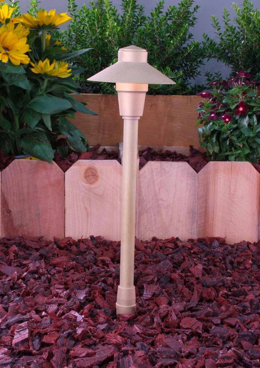 Yard Bright Elite Series Cast Brass Path Light 5" Diameter Hood