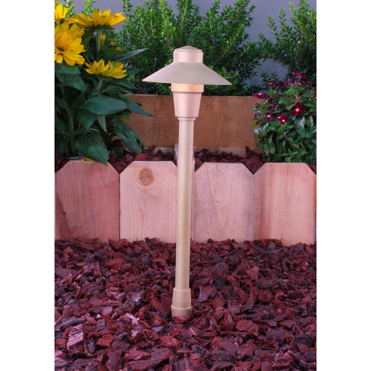 Yard Bright Elite Series Cast Brass Path Light 5" Diameter Hood