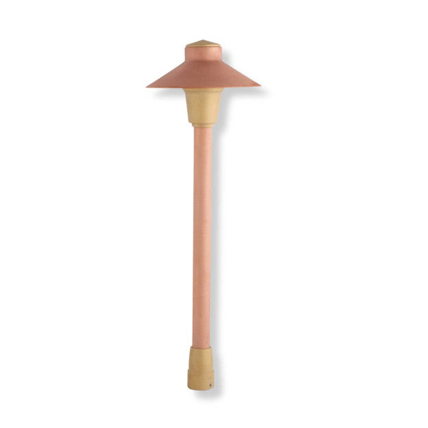 Yard Bright Elite Series Cast Brass Path Light With Copper Finish 5" Diameter Hood