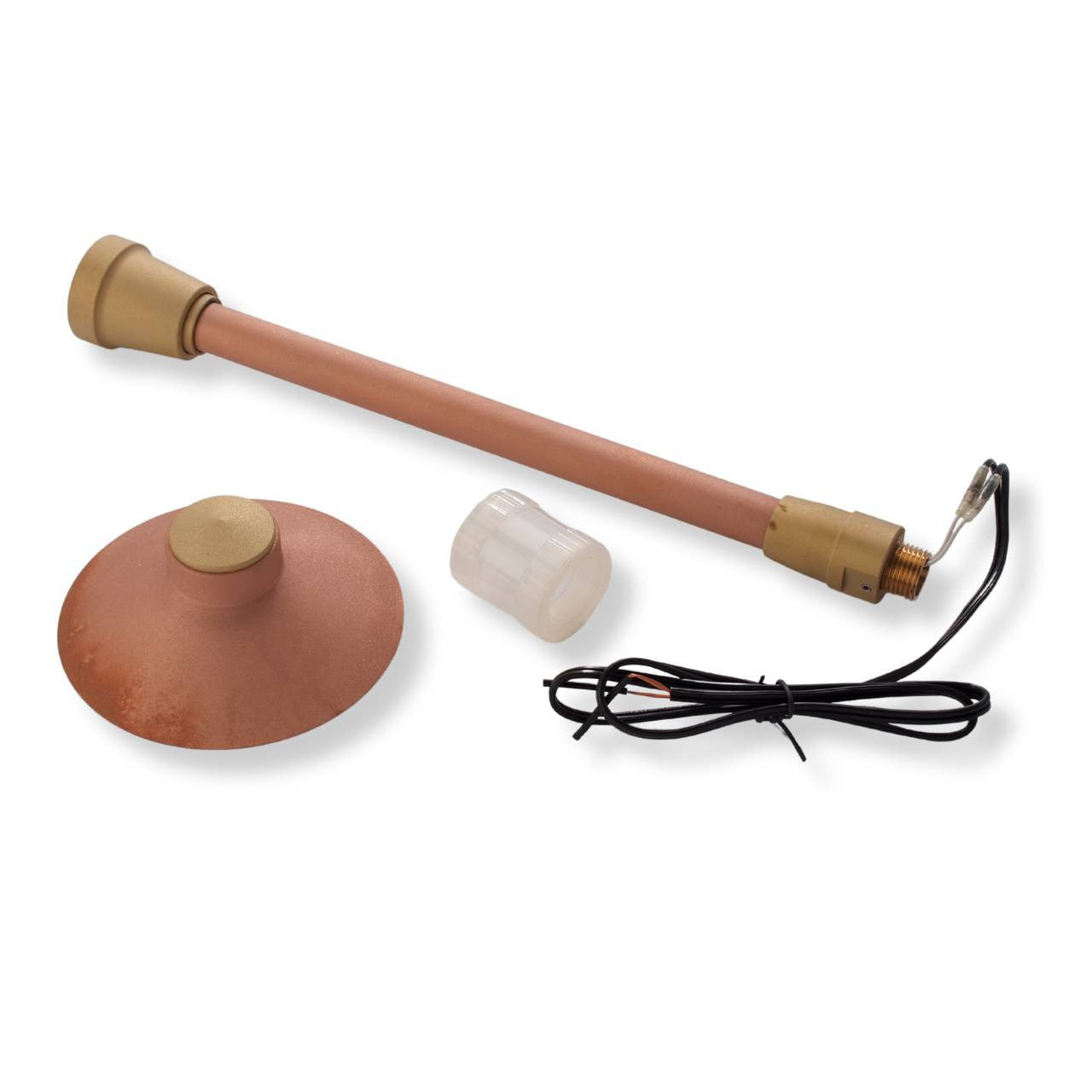Yard Bright Elite Series Cast Brass Path Light With Copper Finish 5" Diameter Hood