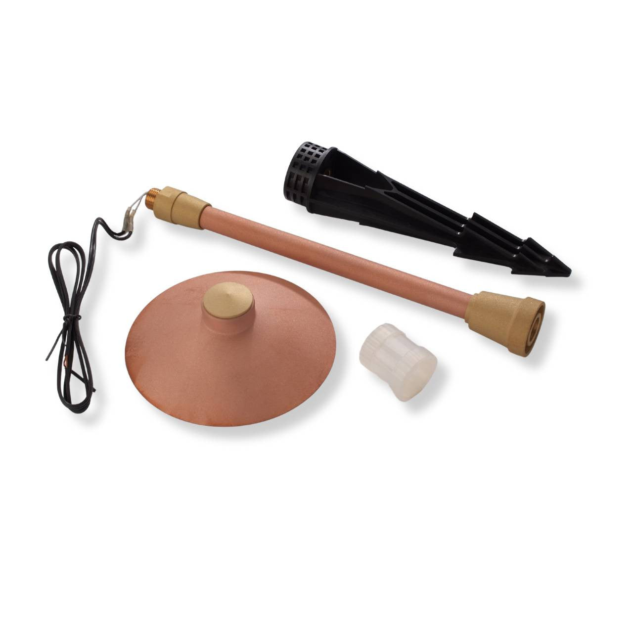 Yard Bright Elite Series Cast Brass Path Light With Copper Finish 7" Diameter Hood