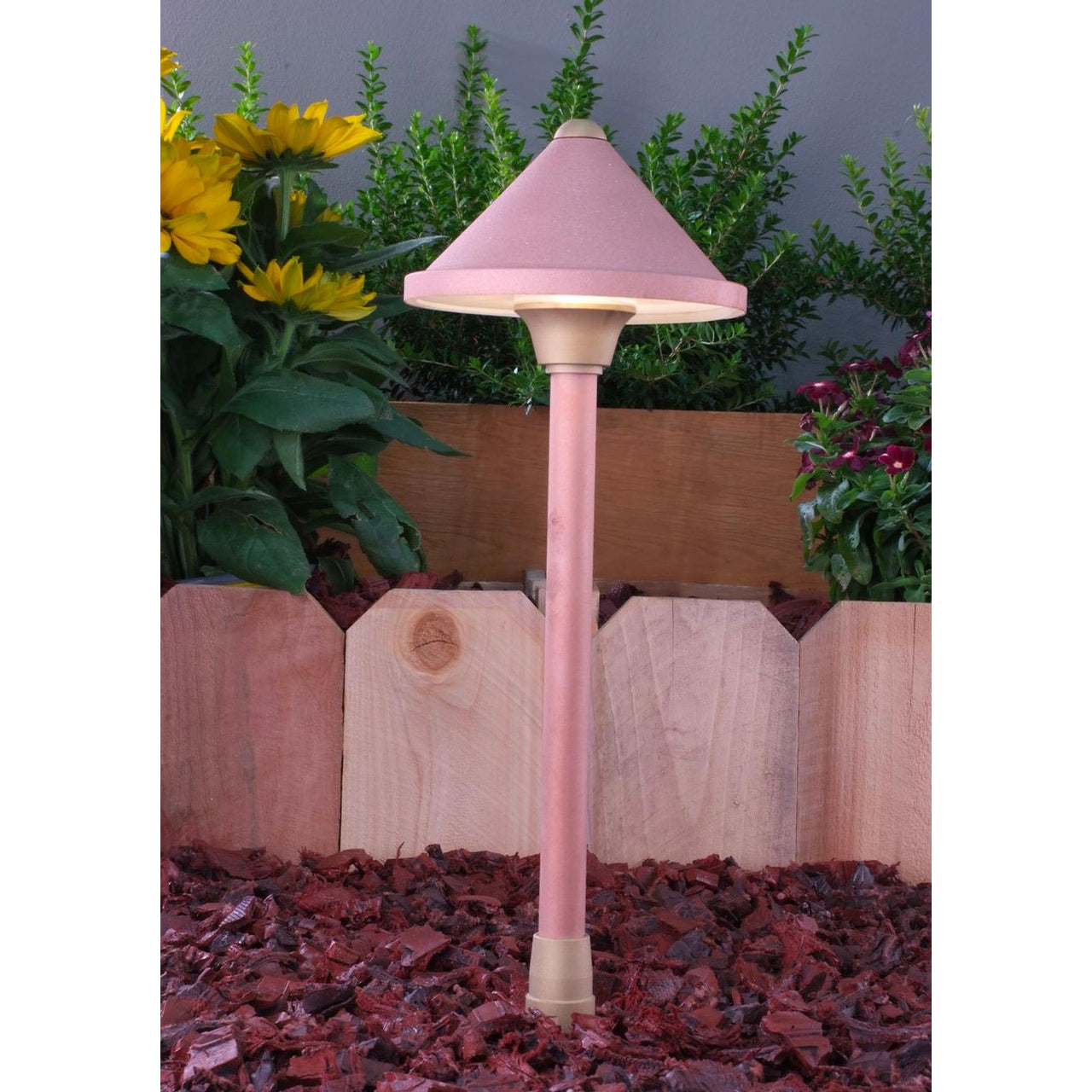 Yard Bright Elite Copper Path Light 6" Diameter Hood