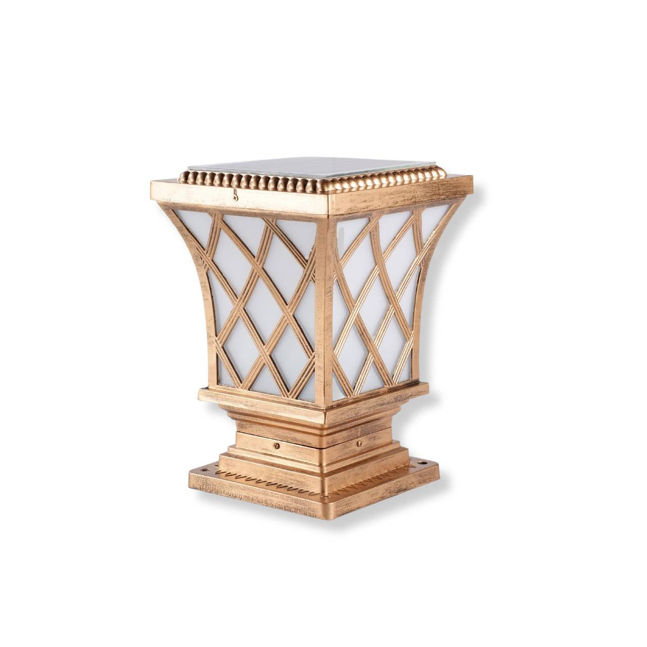 Yard Bright Premium Classic Solar Pillar Light In Bronze GBT9017A