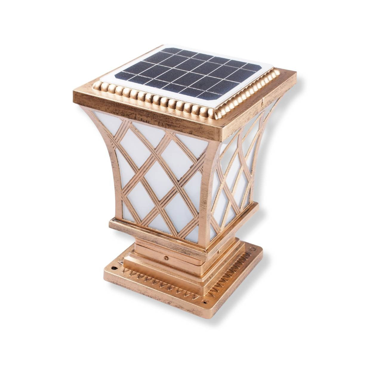 Yard Bright Premium Classic Solar Pillar Light In Bronze GBT9017A