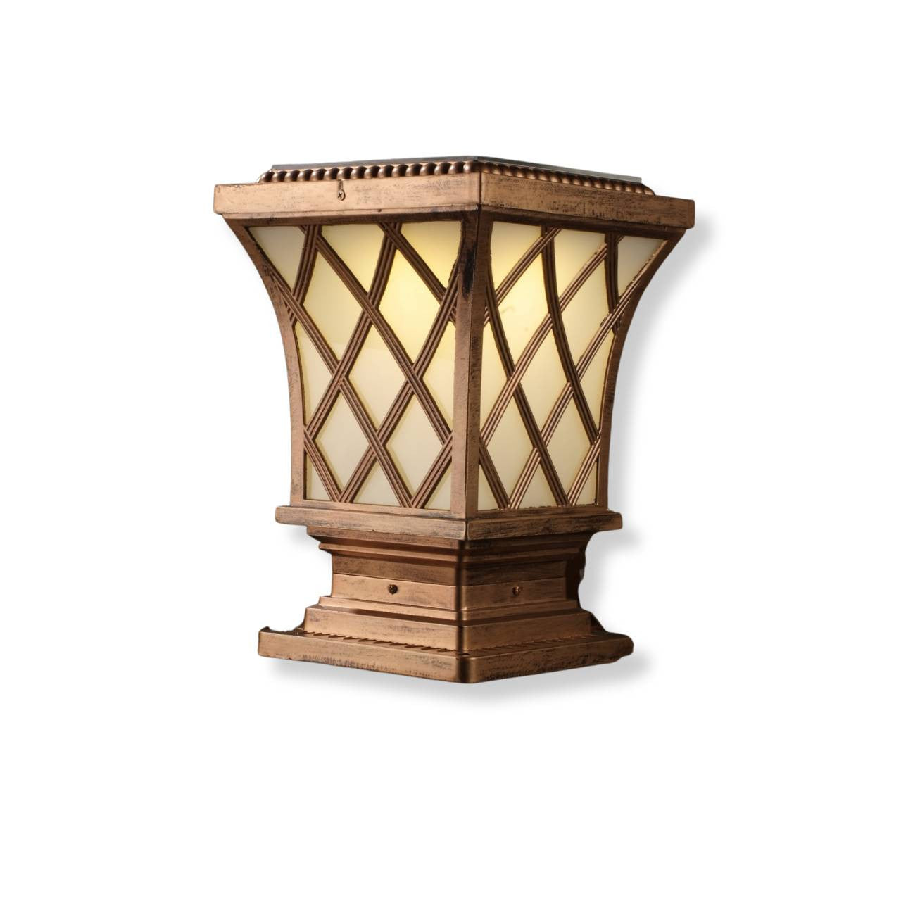 Yard Bright Premium Classic Solar Pillar Light In Bronze GBT9017A