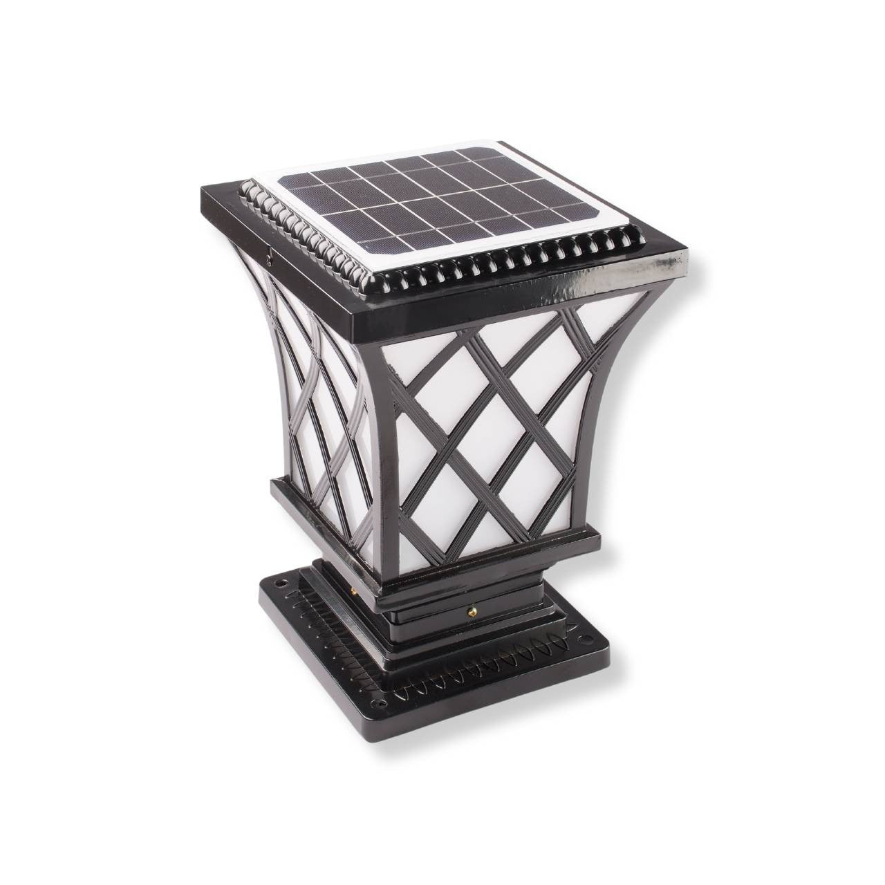 Yard Bright Premium Classic Solar Pillar Light In Black GBT9017B