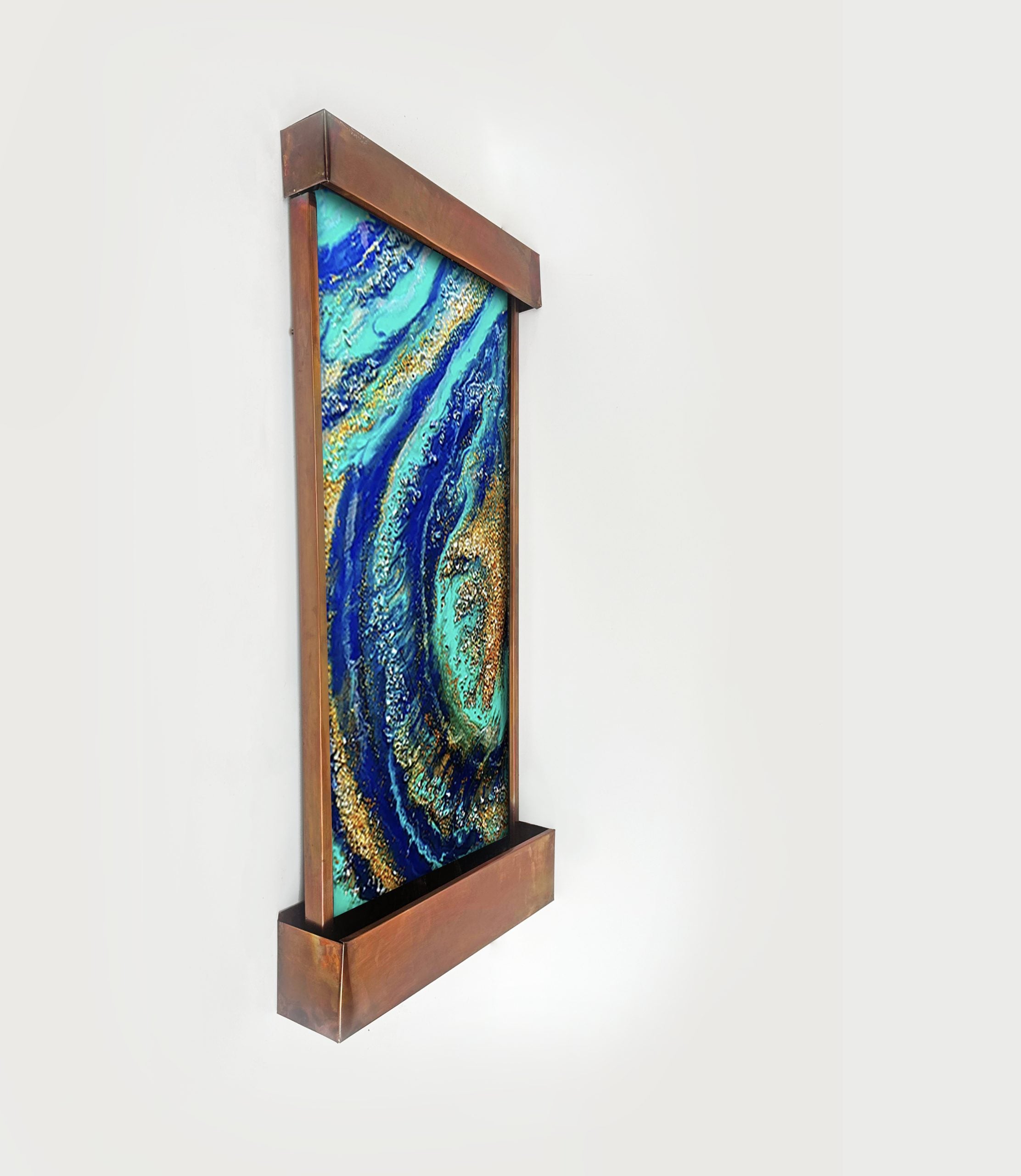 Cameron Harvey Large Geode 7′ H x 4′ W Indoor Wall Fountain
