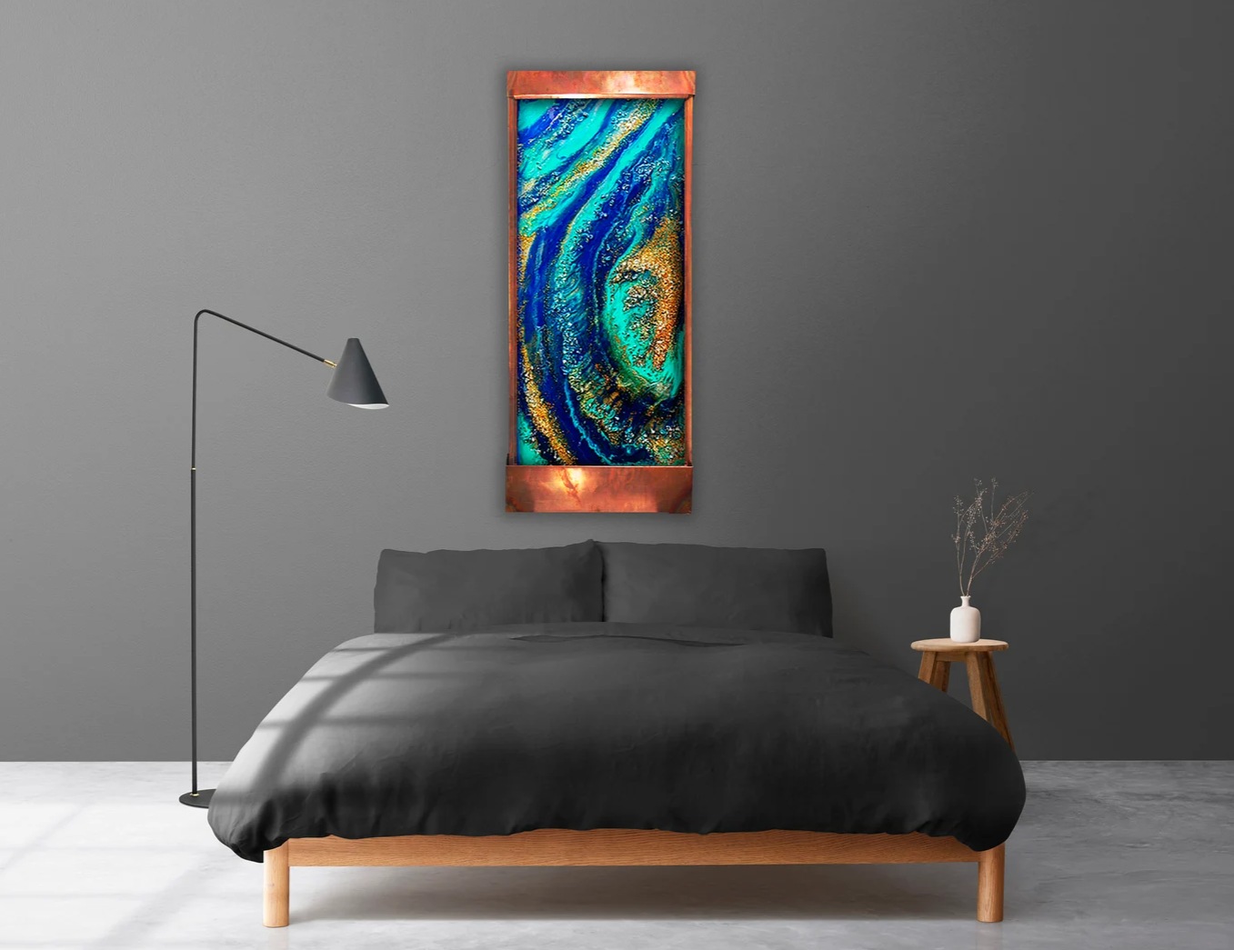 Cameron Harvey Geode 48″ H x 22″ W Indoor Wall Fountain