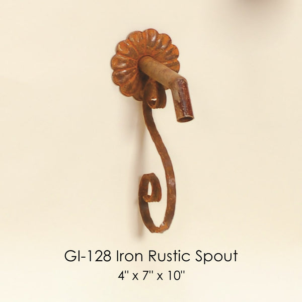 Giannini Garden Rustic Iron Water Fountain Spout GI-128