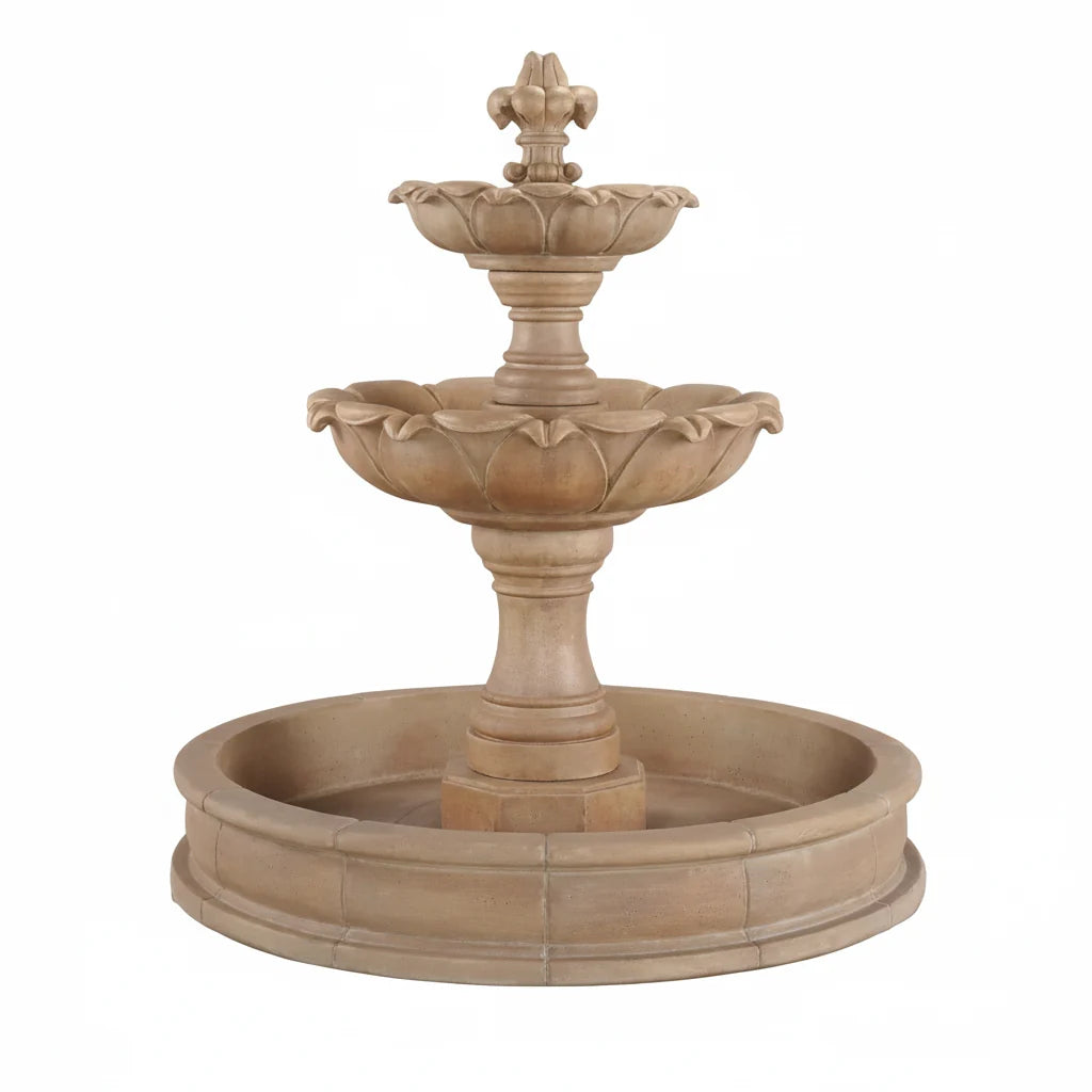 Giannini Garden Gardenia Two Tier Outdoor Pond Fountain 1216