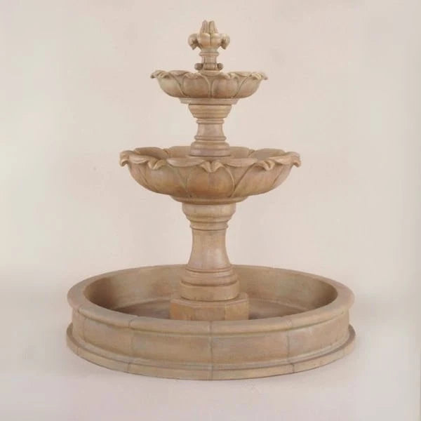 Giannini Garden Gardenia Two Tier Outdoor Pond Fountain 1216